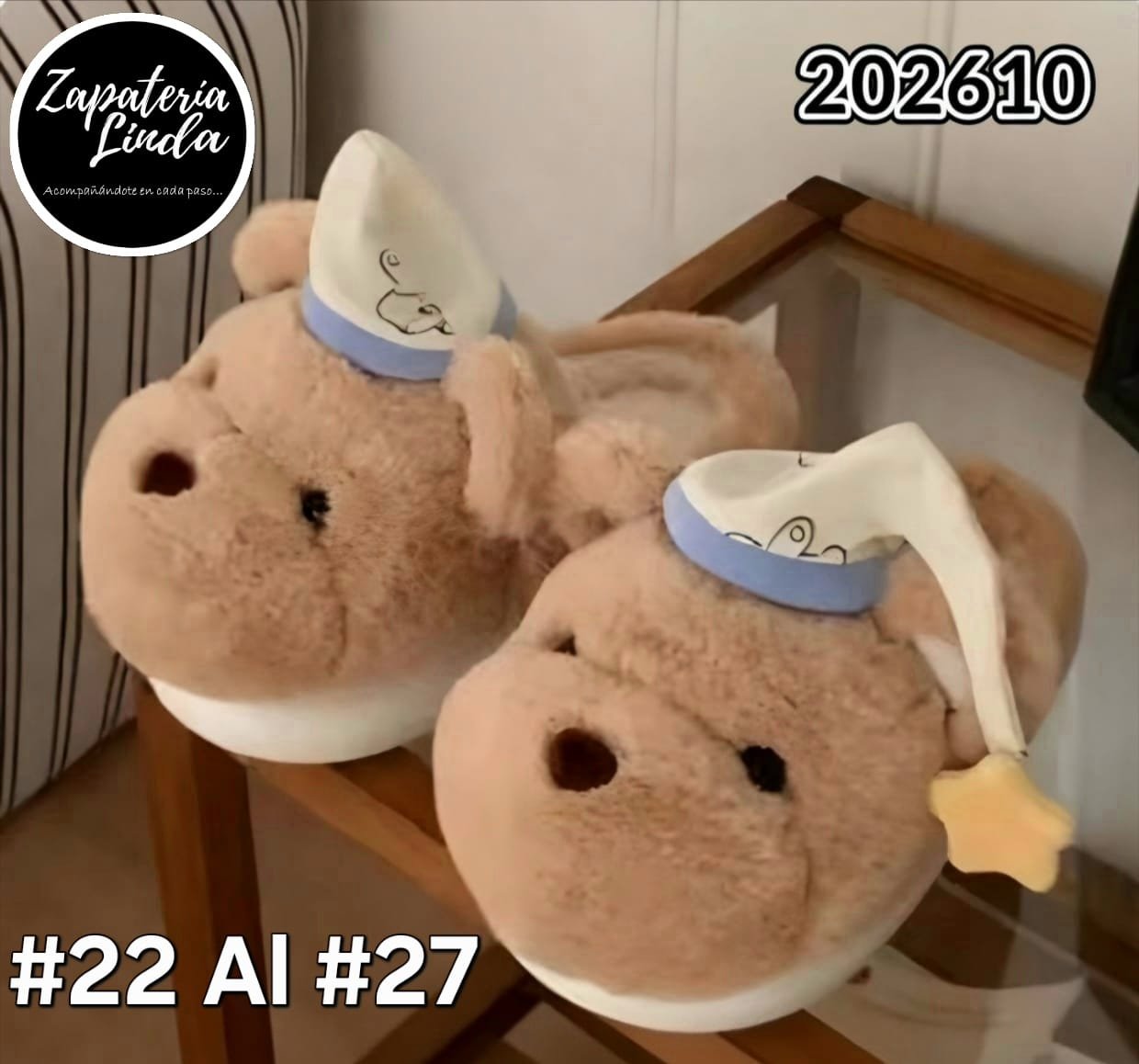 Pantufla Perro Gorrito Premium